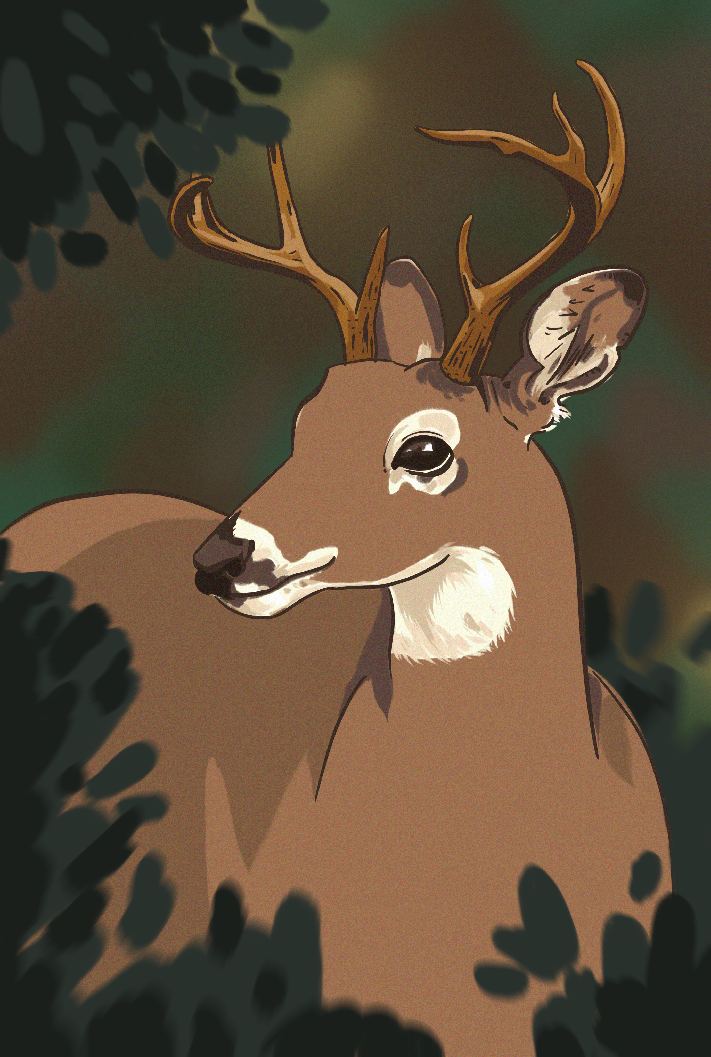 Digital Illustration of a dear