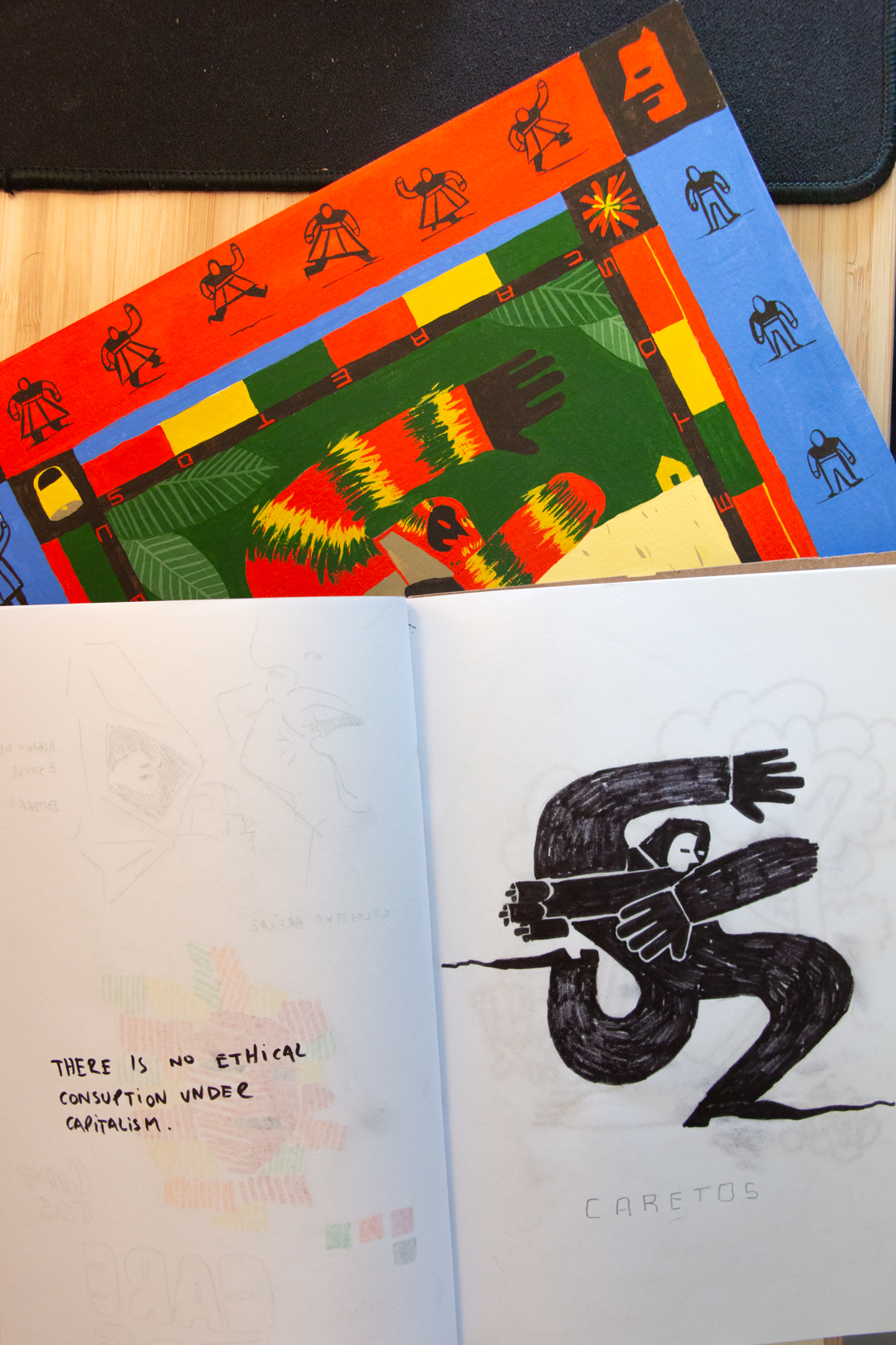 Geometric. Stylized illustration. Illustration Portugal. Illustração porto, portugal. Gouache. Guache. Painting.