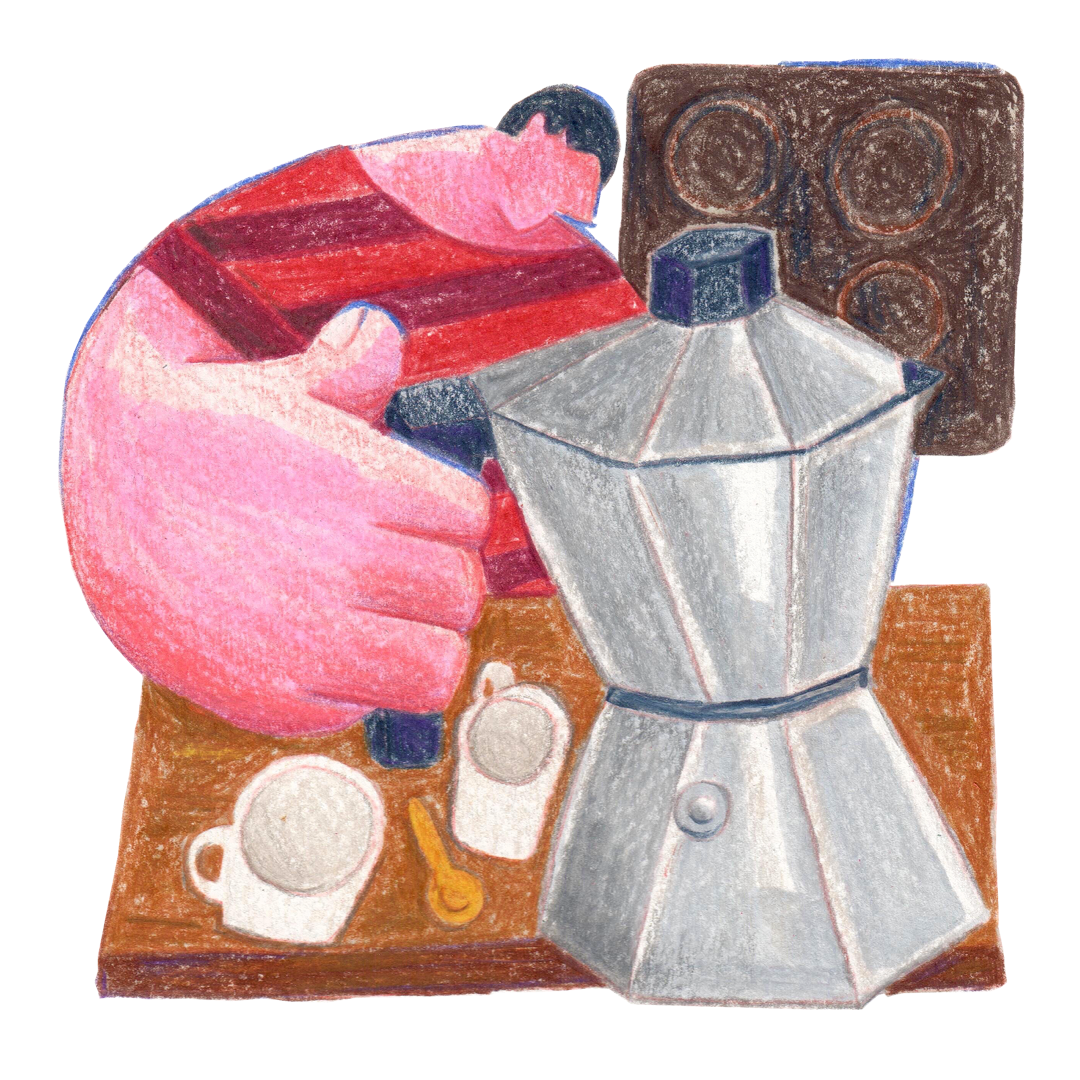 Editorial illustration. Handmade illustration in colored pencils. Hobbies. Geometric. Stylized illustration. Illustration Portugal. Illustração porto, portugal.