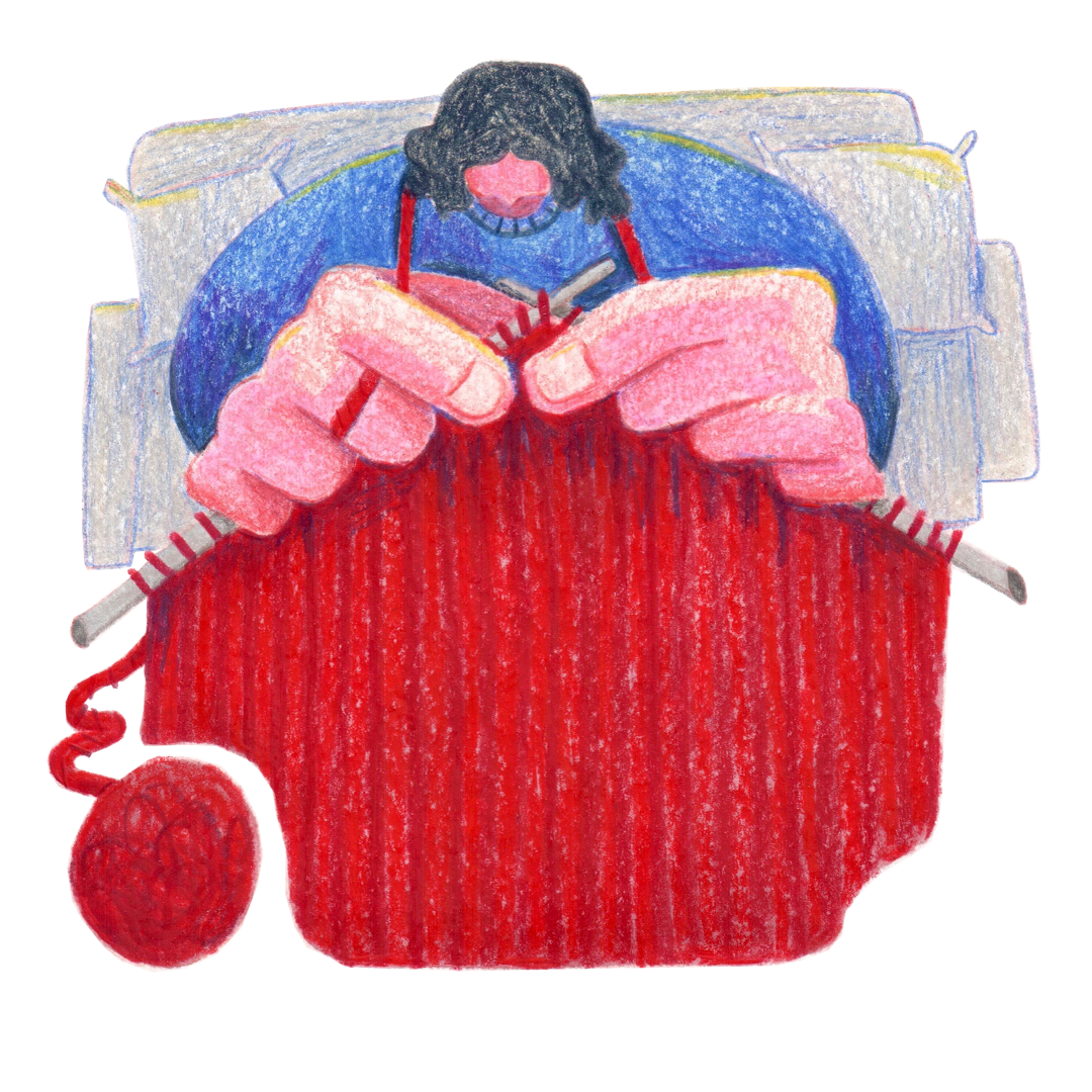 Editorial illustration. Handmade illustration in colored pencils. Hobbies. Geometric. Stylized illustration. Illustration Portugal. Illustração porto, portugal.