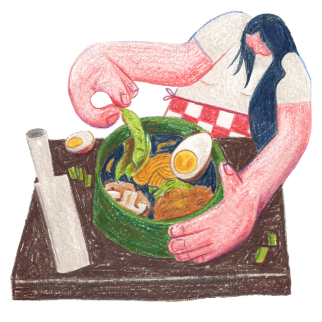 Editorial illustration. Handmade illustration in colored pencils. Hobbies. Geometric. Stylized illustration. Illustration Portugal. Illustração porto, portugal.