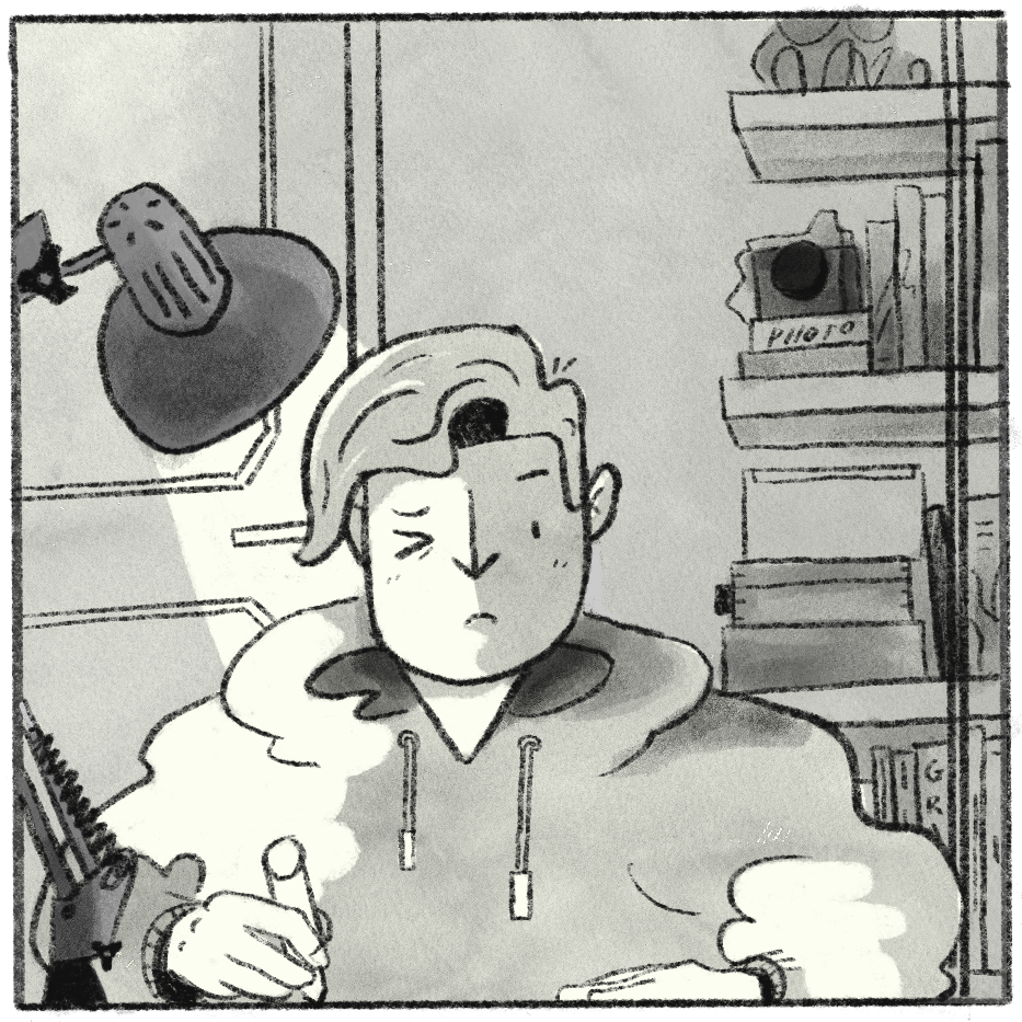 Mini comic about overthinking and social masking